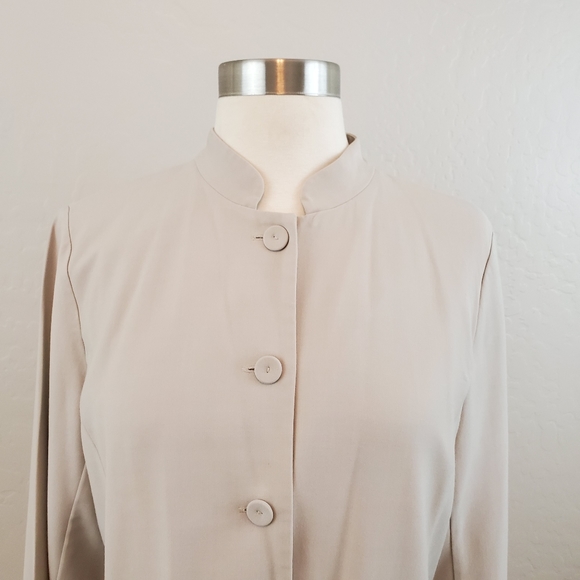 Eileen Fisher Jacket Mandarin Collar Wool Blend S - Picture 2 of 11